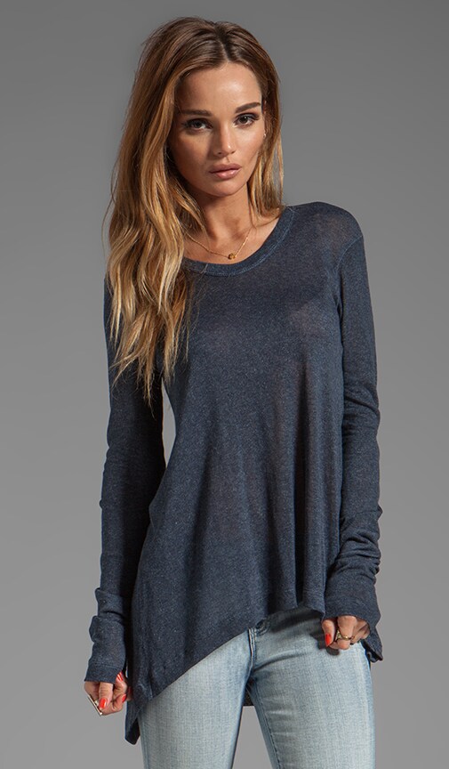 Confetti Jersey Long Sleeve Shrunken Boyfriend Tee