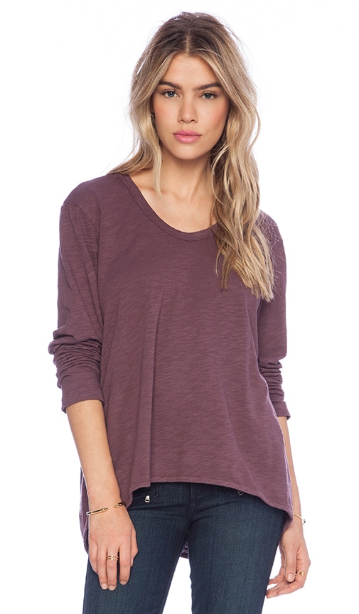 Slub Basic Long Sleeve Slouchy Boyfriend