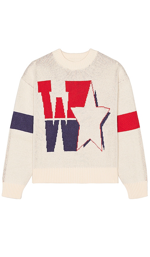 Shop Wish Me Luck W Star Crewneck In Ivory