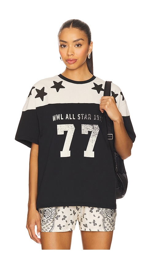 All Star T-Shirt in Black,White. - size XL/1X (also in L, M, S, XS)