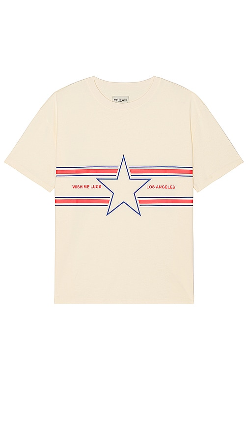 Shop Wish Me Luck Los Angeles T-shirt In Cream