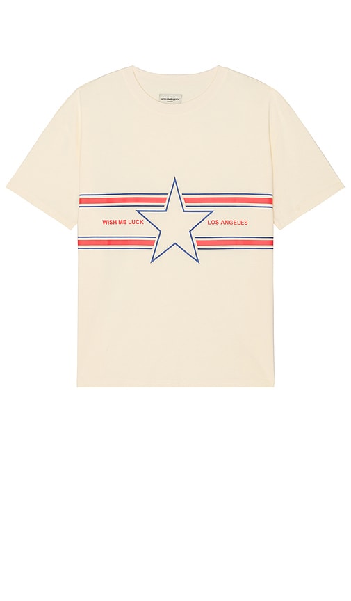 Shop Wish Me Luck Los Angeles T-shirt In Cream