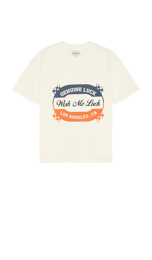 Wish Me Luck Genuine Luck Tee In Cream