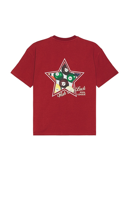 Wish Me Luck Pool League Tee In Burgundy