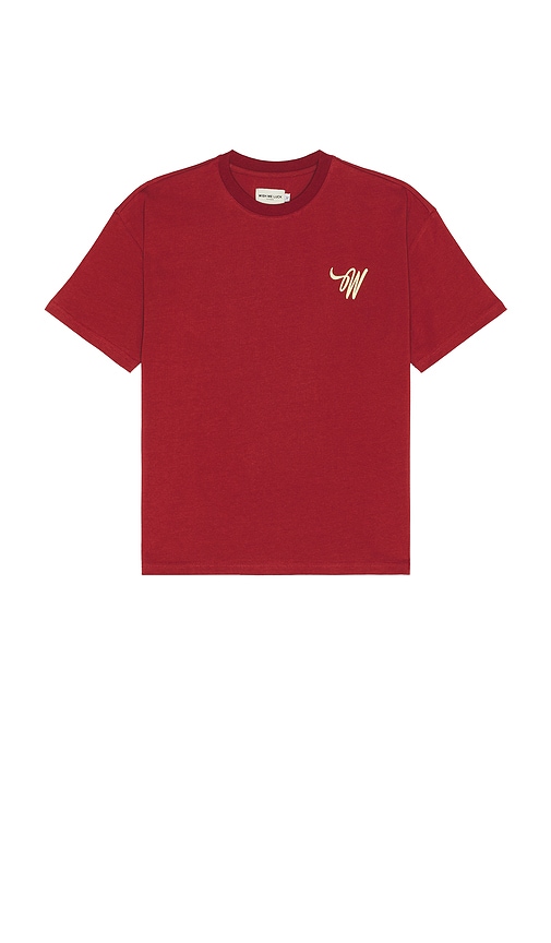 Wish Me Luck Pool League Tee In Burgundy