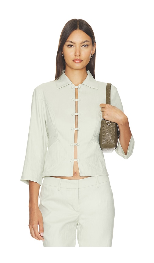 Reya Jacket by With Jean in Dusty Sage