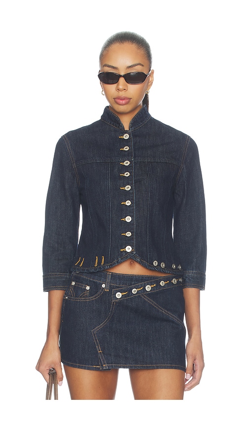 Drew Jacket by With Jean in Indigo Blue