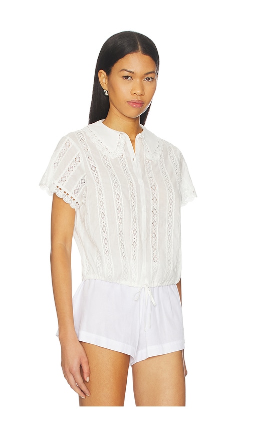 With Jean Perry Top In White