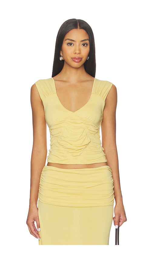 With Jean Lila Top in Yellow