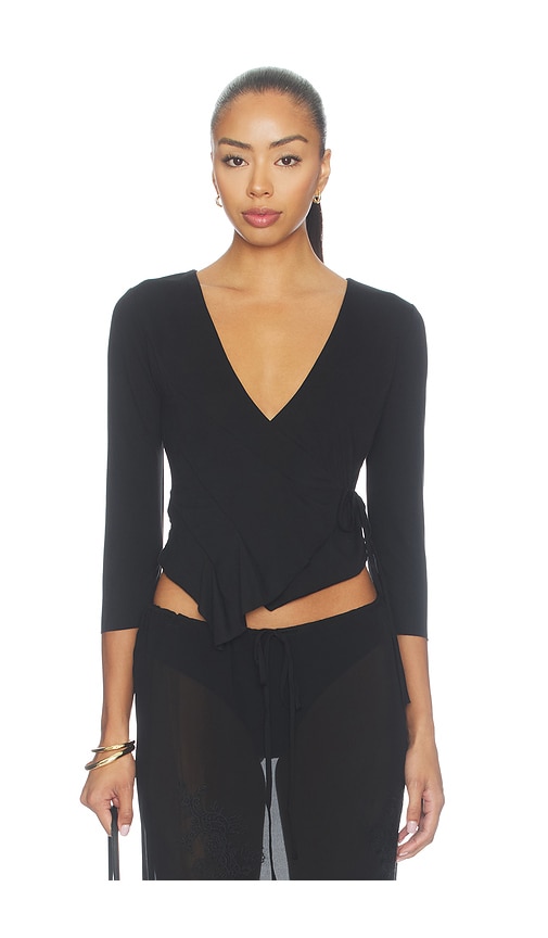 Nelly Top by With Jean in Black