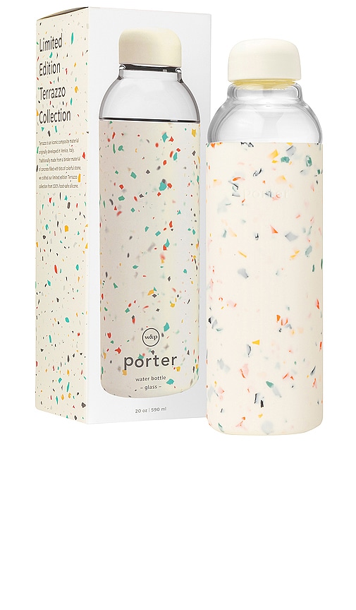 Shop W&p Porter Water Bottle In Cream Speckle