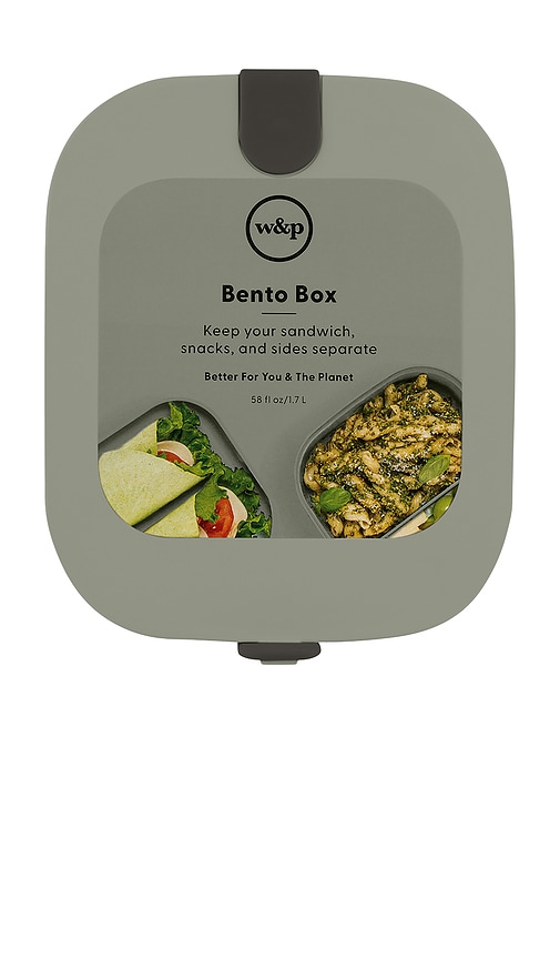 w&p Plastic Bento Box in Green.