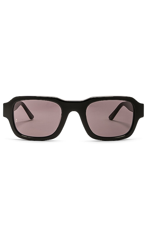 Wonderland Badlands Square Sunglasses In Gloss Black & Grey