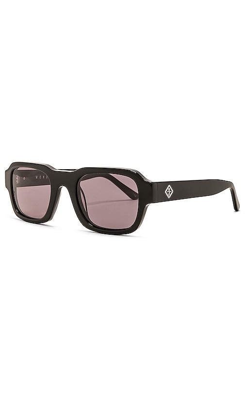 Shop Wonderland Badlands Square Sunglasses In Gloss Black & Grey