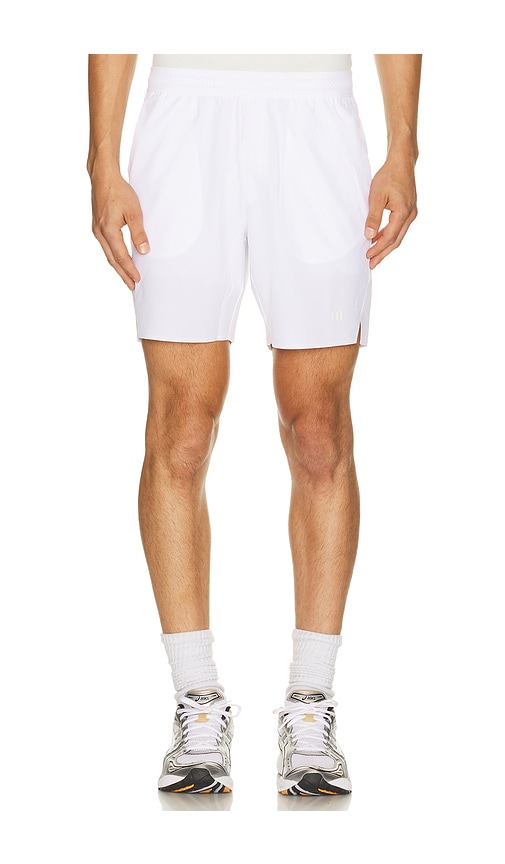 Wilson M Tournament Short 7 Unlined In Bright White