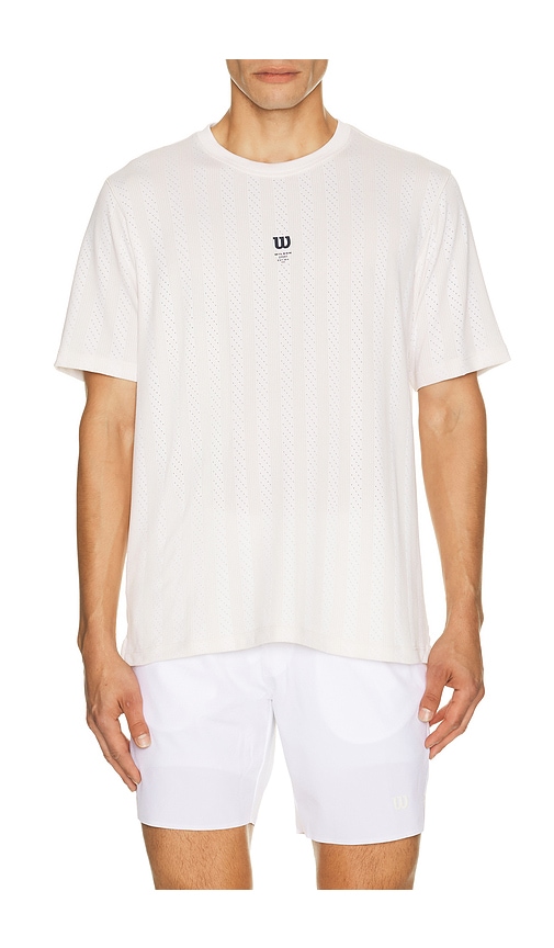 Wilson M Game Point Seamless Tee In Bright White