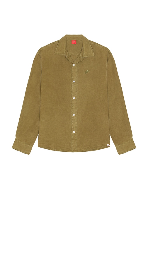 Linen Long Sleeve Shirt in Olive. - size L (also in M, S, XL/1X) - Worship Supplies - Modalova
