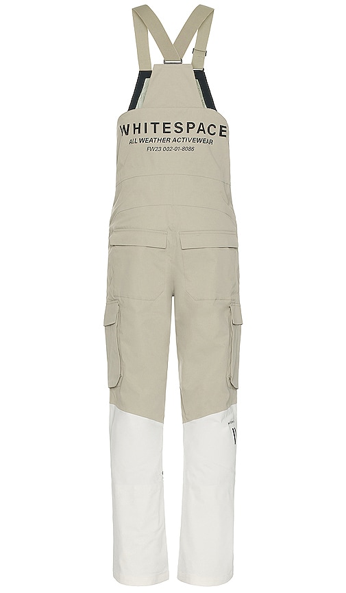 Shop Whitespace 2l Insulated Cargo Bib Pant In Warm White  Fog Khaki  & Black