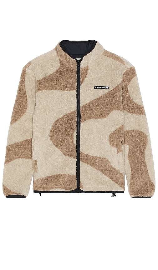 Shop Whitespace Cinchable Sherpa Fleece Zip Up Jacket In Taupe
