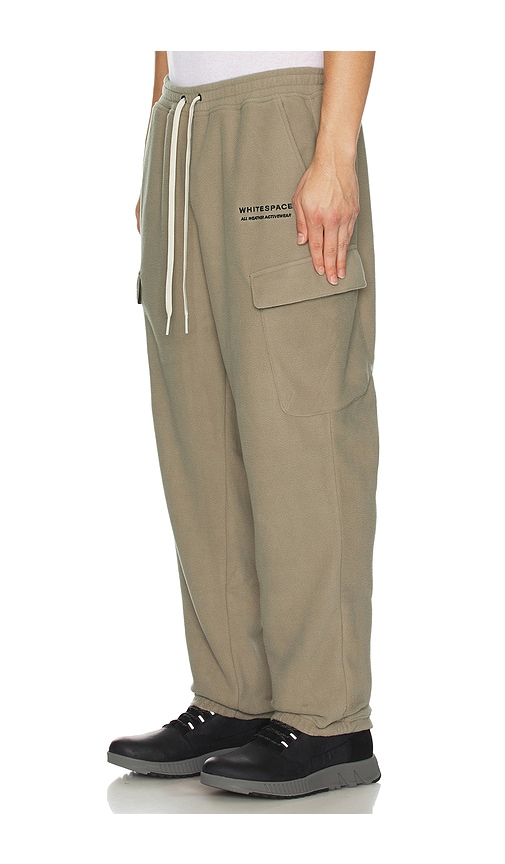 Shop Whitespace Apres Polar Fleece Cargo Pant In Fog Khaki