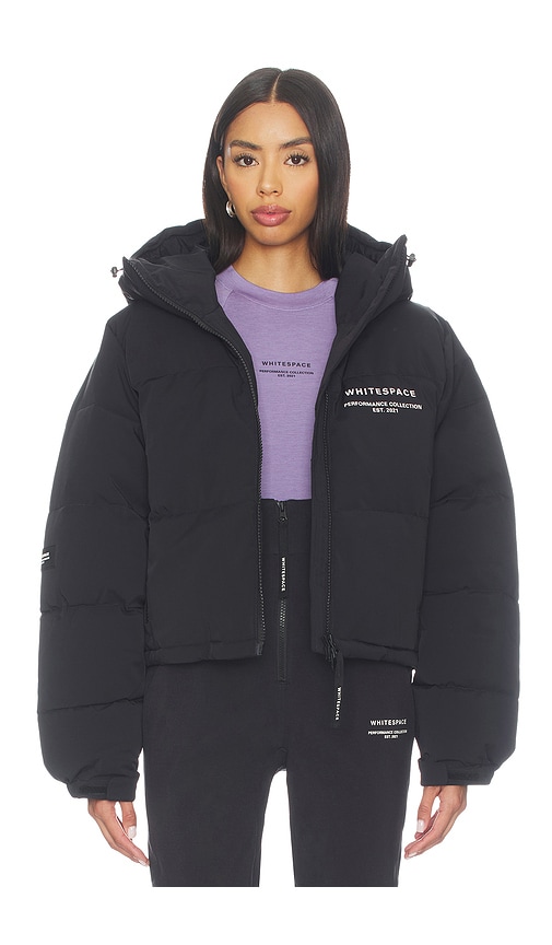 Whitespace Cropped Puffer Jacket In Blue