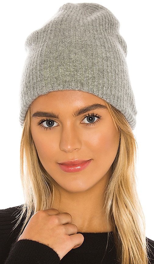 Cashmere Reversible Plush Rib Beanie