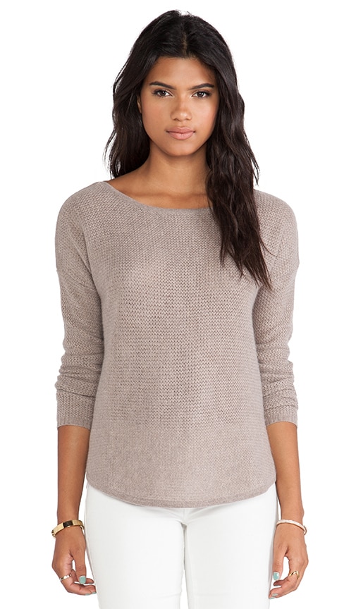 Rickrack Slash Neck Sweater