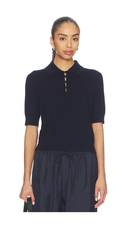 White & Warren Cashmere Button Polo