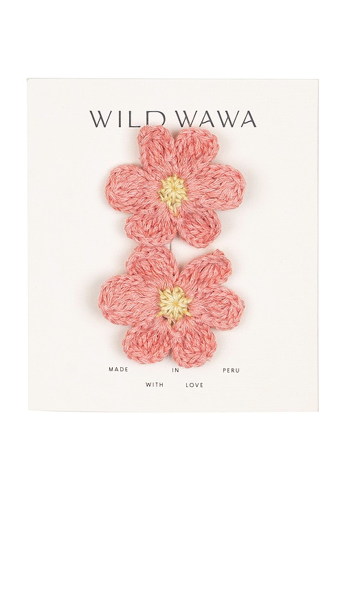 Wild Wawa Crochet Clip Set In Pink