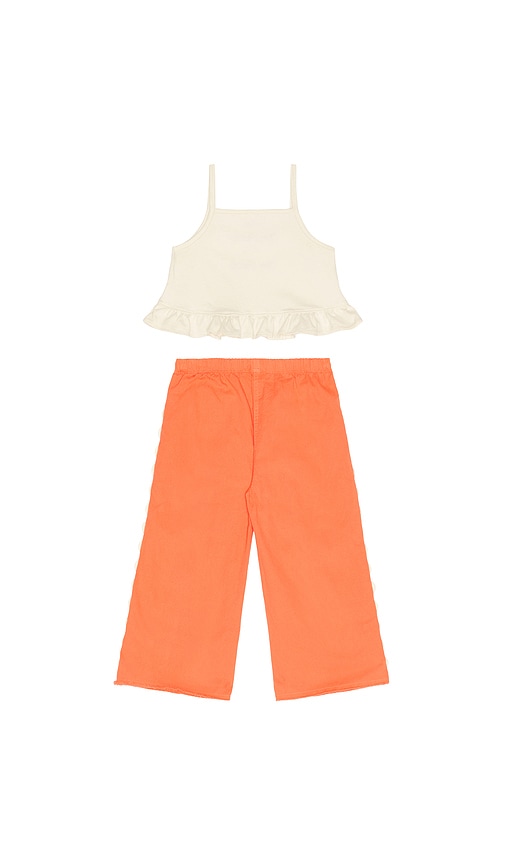  Wild Wawa Wide Leg Pant Set In Red,cream. Size 18/24. Also In 2/3, 3/4. 