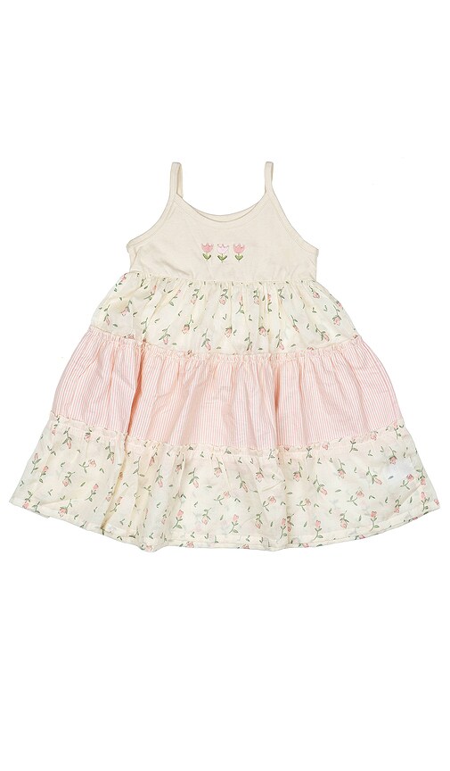 Wild Wawa Tiered Dress in Pink Tulip