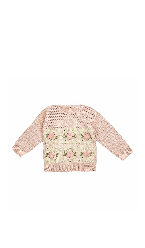 Wild Wawa Patchwork Sweater In Pink
