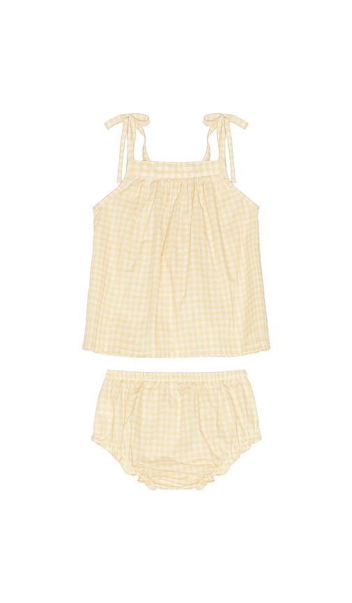  Wild Wawa Conjunto De Top Y Braguita Daisy En Color Amarillo Limon Talla 18/24  (también En 2/3, 3/4). 