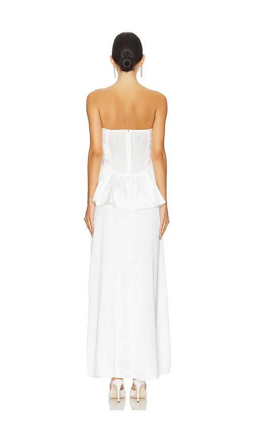  Weworewhat Maxikleid In Korsett-optik Mit Schösschen In White. Größe 6. Also In 4, 8. 