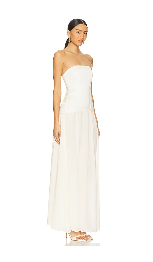 Weworewhat Corset Sheer Midi Dress In 象牙白