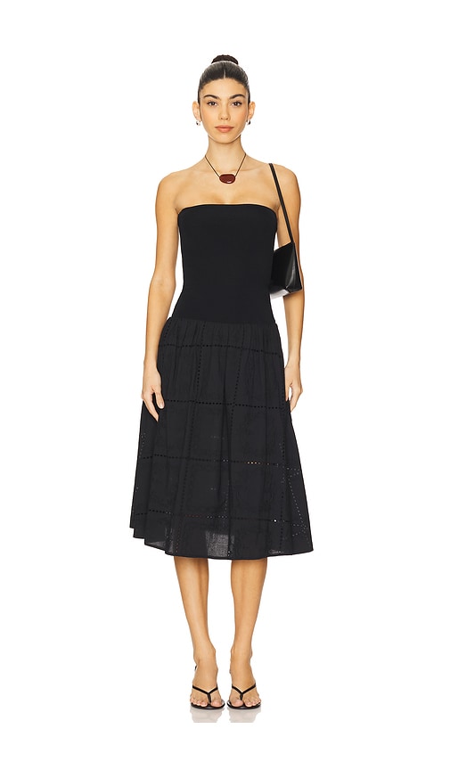Ribbed Cotton Midi Dress in Black. - size L (also in M, S, XL, XS) - WeWoreWhat - Modalova