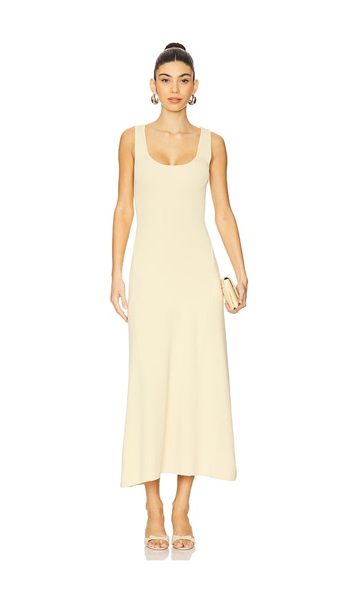 Ruched Strap Midi Dress in Cream. - size L (also in M, S, XL, XS) - WeWoreWhat - Modalova