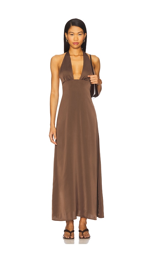 x REVOLVE Halter Deep V Maxi