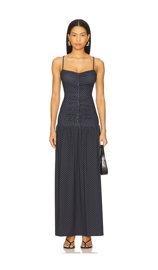 Weworewhat Ruched Front Scoop Maxi Dress