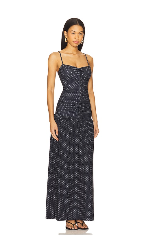 Weworewhat Ruched Front Scoop Maxi Dress