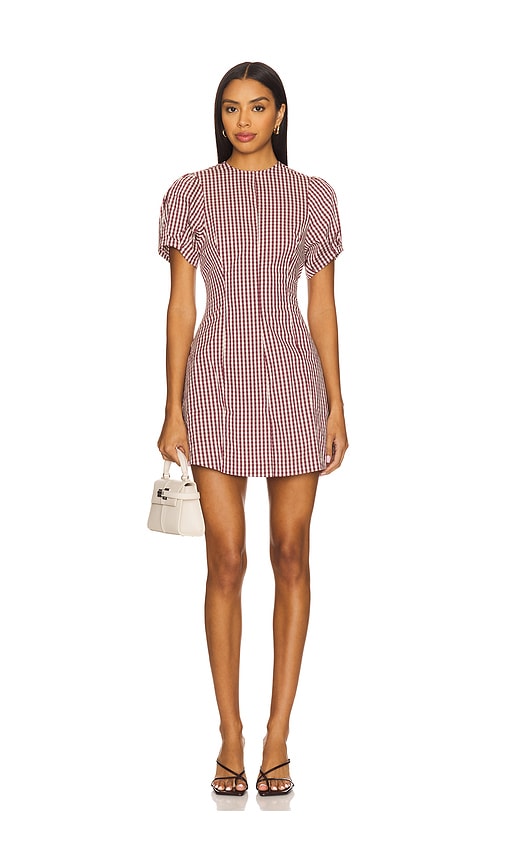 Puff Sleeve Peplum Mini Dress in Purple. - size XL (also in L)