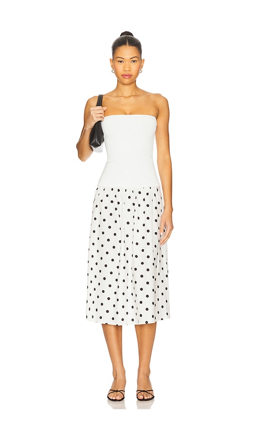 Weworewhat X Revolve Ribbed Cotton Midi Dress In White