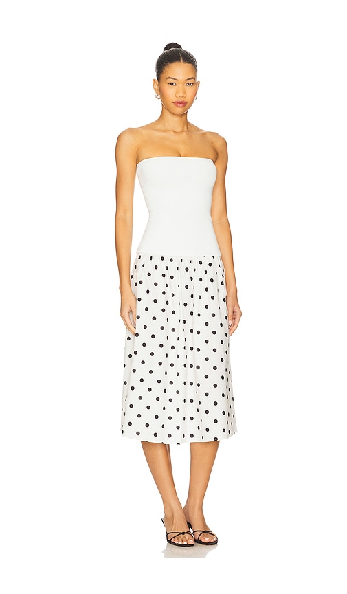 Weworewhat X Revolve Ribbed Cotton Midi Dress In White
