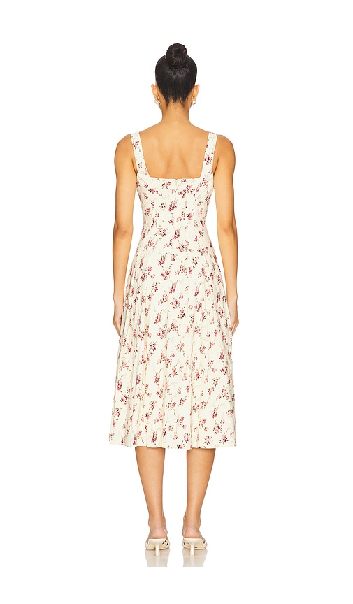  Weworewhat Midikleid Mit Korsett Und Falten In Cream. Größe 0. Also In 2. 