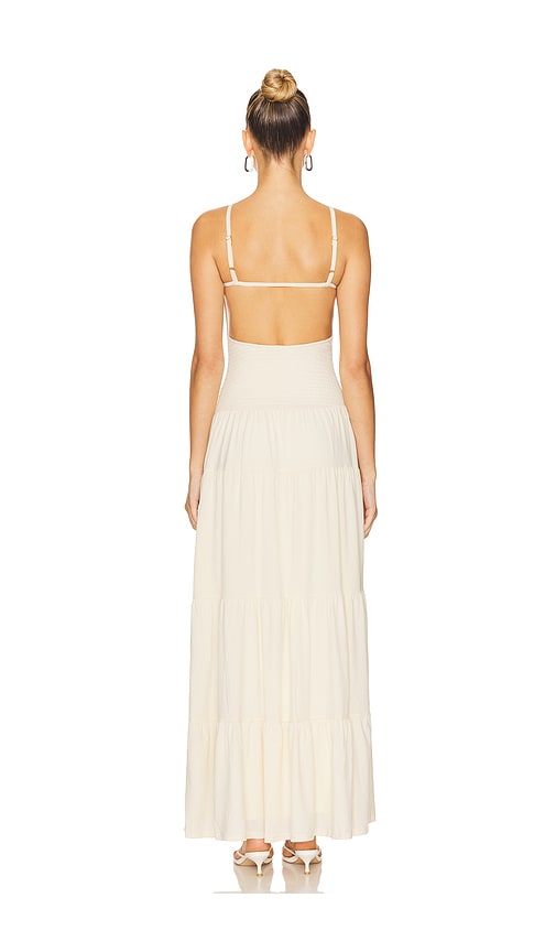  Weworewhat Smocked Drop Waist Maxi Dress In Ivory. Größe S. Also In Xs, M, L. 