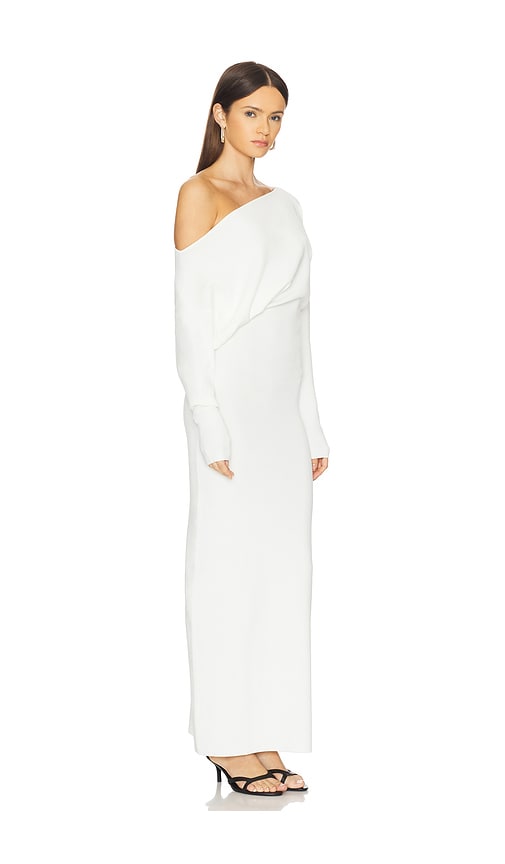 Weworewhat Off Shoulder Sweater Midi Dress In White