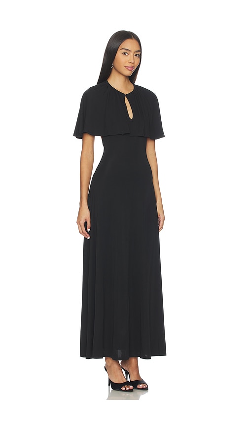 Weworewhat Cape Midi Dress In Black