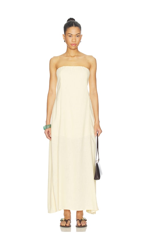 WeWoreWhat A Line Strapless Midi Dress