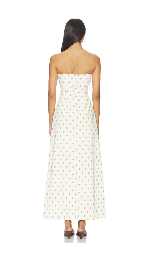  Weworewhat Strapless Fold Over Midi Dress In Cream. Size S. Also In Xs, M, L. 