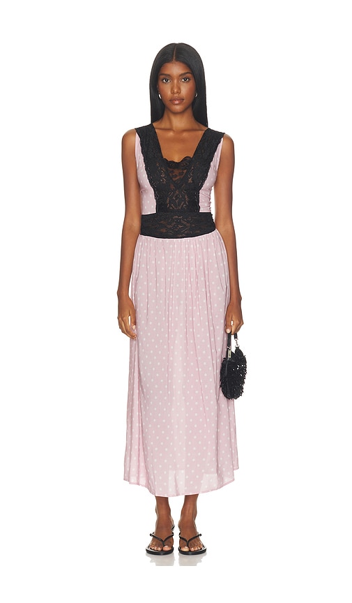Lace Trim Maxi Dress
